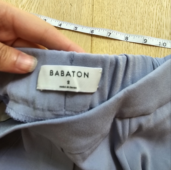 ARITZIA BABATON CONAN CROP PANT LIGHT BLUE  PURPLE - 2 - Picture 5 of 11